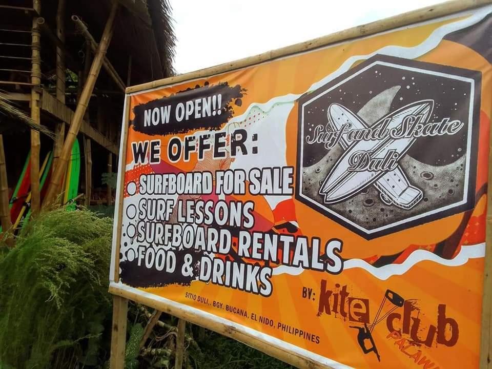 Surf And Skate Duli El Nido By Kiteclub Palawan Pansiyon Dış mekan fotoğraf